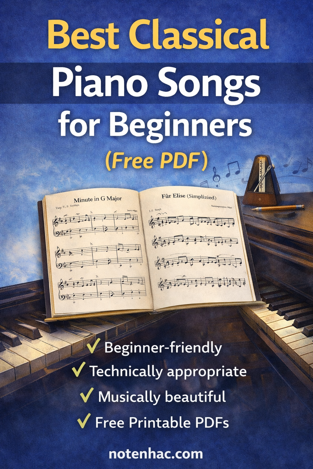 Best Classical Piano Songs for Beginners (Free PDF) 2 Best Classical Piano Songs for Beginners (Free PDF)