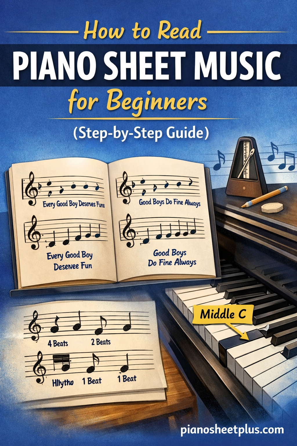 How to Read Piano Sheet Music for Beginners (Step-by-Step Guide)