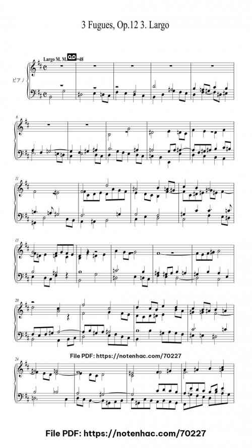 3 fugues op 12 no 3 largo