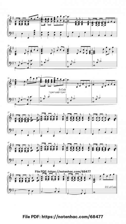 A Sky Full Of Stars by Coldplay Level Intermediate 6 A Sky Full Of Stars piano sheet music free pdf