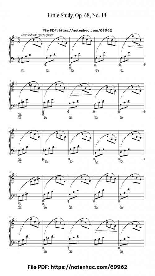 album for the young op 68 no 14 little study kleine studie