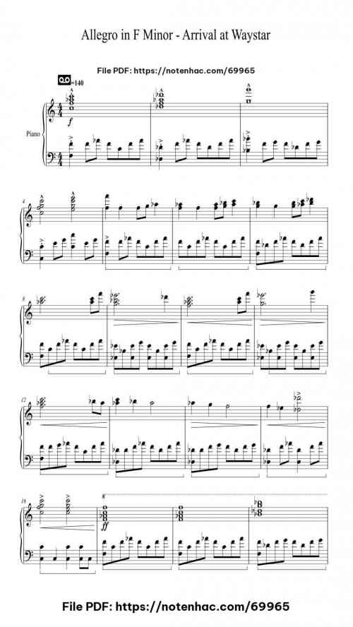 allegro in f minor arrival at waystar