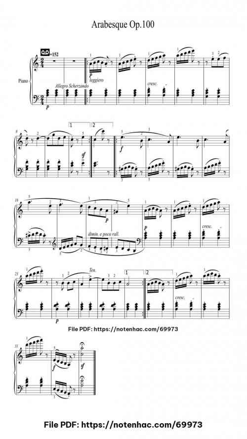 arabesque op 100 no 2