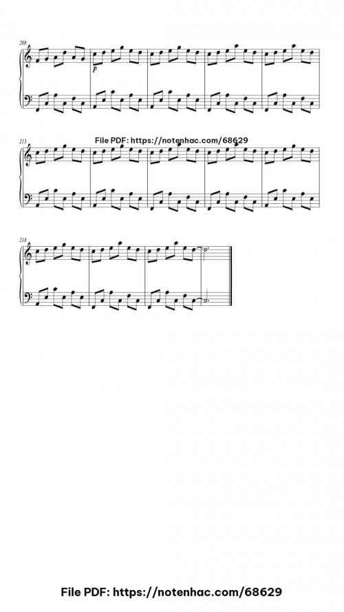 Arrival of the Birds piano sheet music free pdf