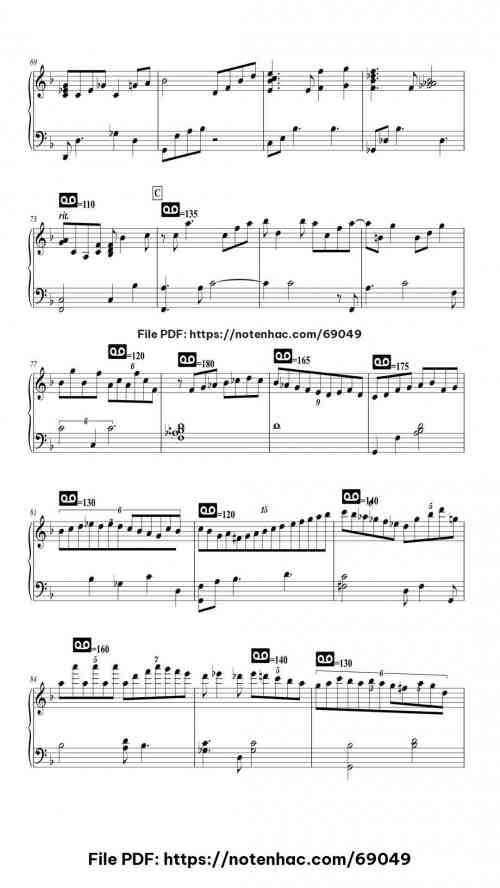 Bye Bye Blackbird by Justin Hurwitz Level Professional 12 Bye Bye Blackbird piano sheet music free pdf