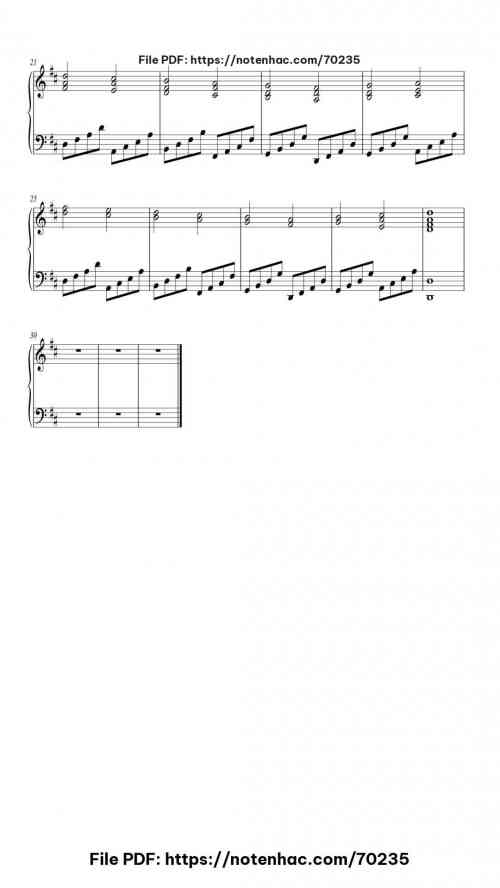 Canon in D Major piano sheet music free pdf