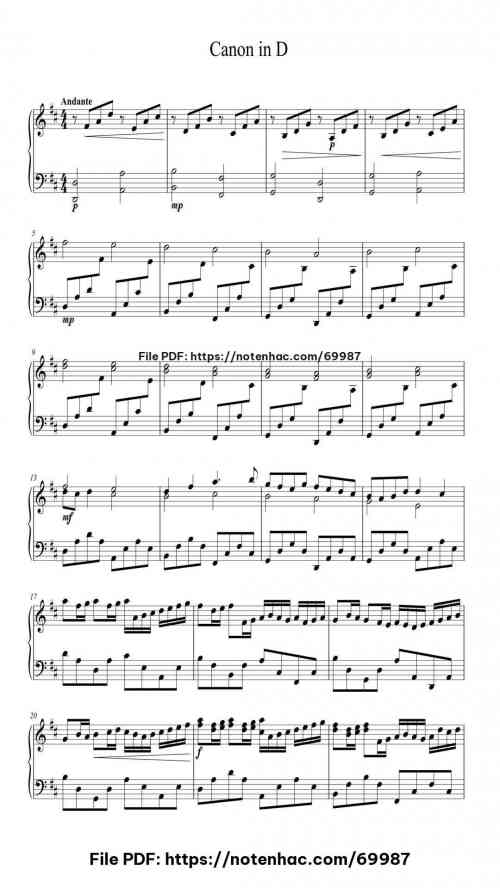 canon in d major pachelbels canon