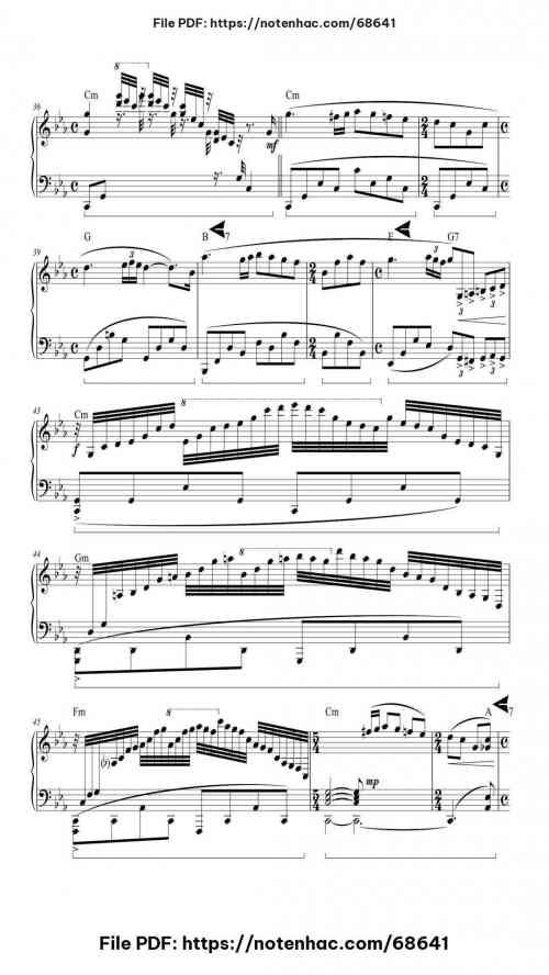 CONCERTO POUR UNE JEUNE FILLE NOMMÉE 'JE T'AIME' by Paul de Senneville Level Advanced 7 CONCERTO POUR UNE JEUNE FILLE NOMMÉE 'JE T'AIME' piano sheet music free pdf