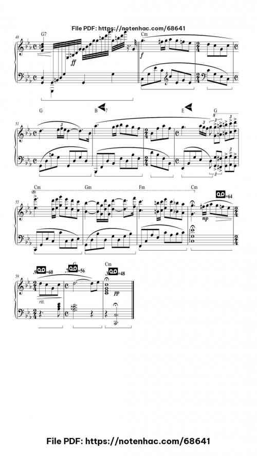 CONCERTO POUR UNE JEUNE FILLE NOMMÉE 'JE T'AIME' by Paul de Senneville Level Advanced 8 CONCERTO POUR UNE JEUNE FILLE NOMMÉE 'JE T'AIME' piano sheet music free pdf