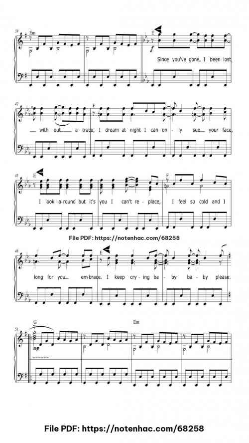 Every Breath You Take by The Police Level Intermediate 7 Every Breath You Take piano sheet music free pdf
