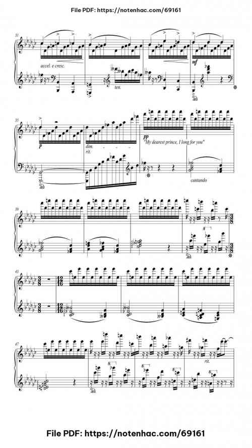 Fairy Tale No.2 "The Little Mermaid" piano sheet music free pdf