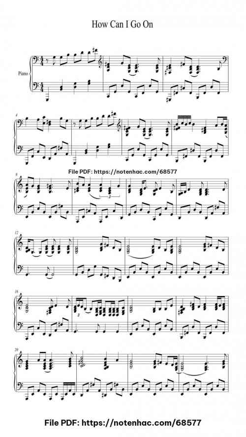 How Can I Go On by Freddie Mercury Level Intermediate 4 How Can I Go On piano sheet music free pdf