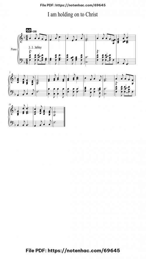 I am holding on to Christ piano sheet music free pdf