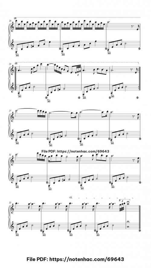 I Miss You - The Daydream piano sheet music free pdf