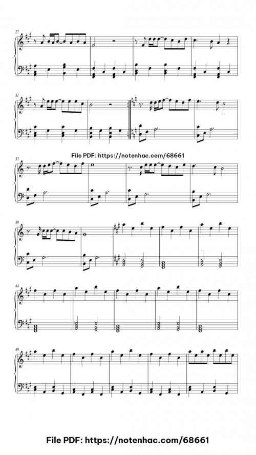 J'ai demandé à la lune piano sheet music free pdf