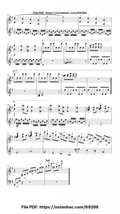 Le Chateau de ma Mere piano sheet music free pdf