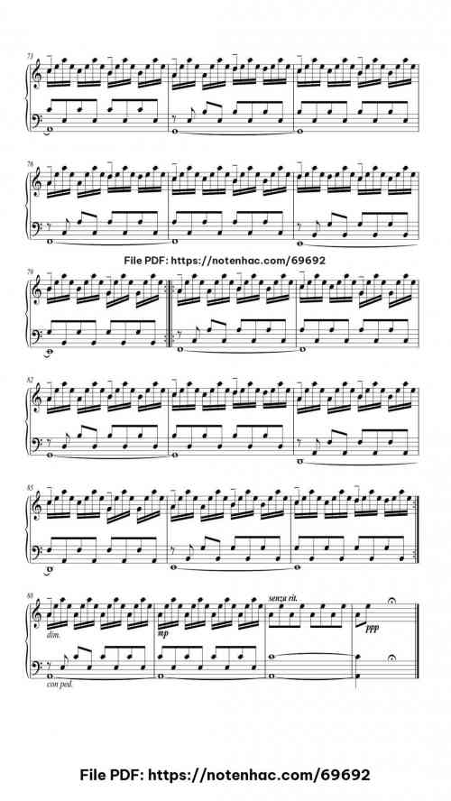 Low Mist Var. 2 piano sheet music free pdf