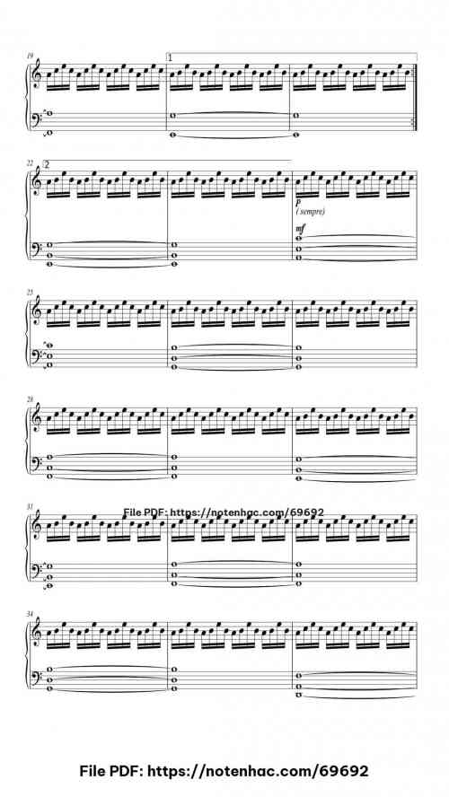 Low Mist Var. 2 piano sheet music free pdf