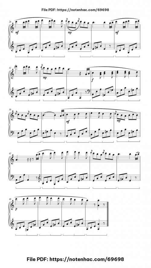 Marmotte, Op. 52, No. 7 piano sheet music free pdf