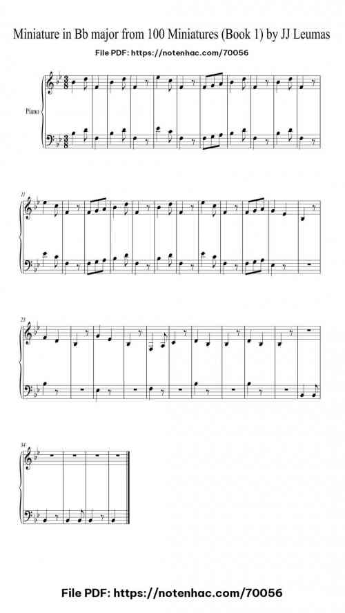 miniature in bb major from 100 miniatures book 1