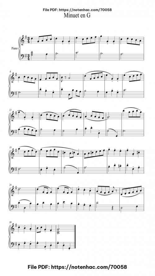 minuet in g major bwv anh 114