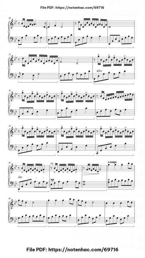 Nocturne in Tokyo piano sheet music free pdf