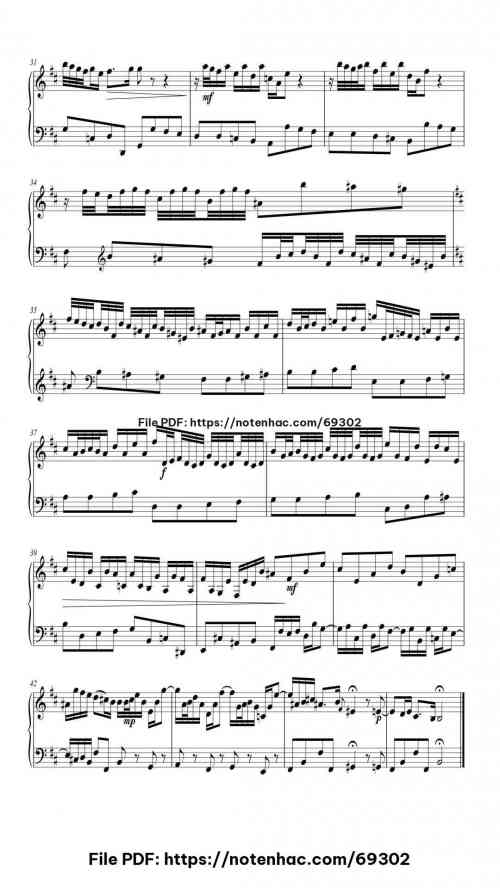 Organ Sonata No. 4 in E Minor, BWV 528: II. Andante piano sheet music free pdf