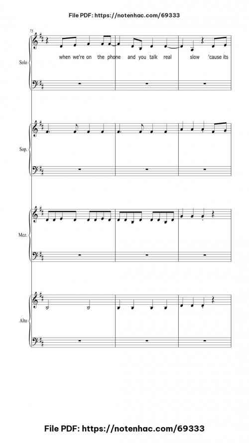 Our Song piano sheet music free pdf