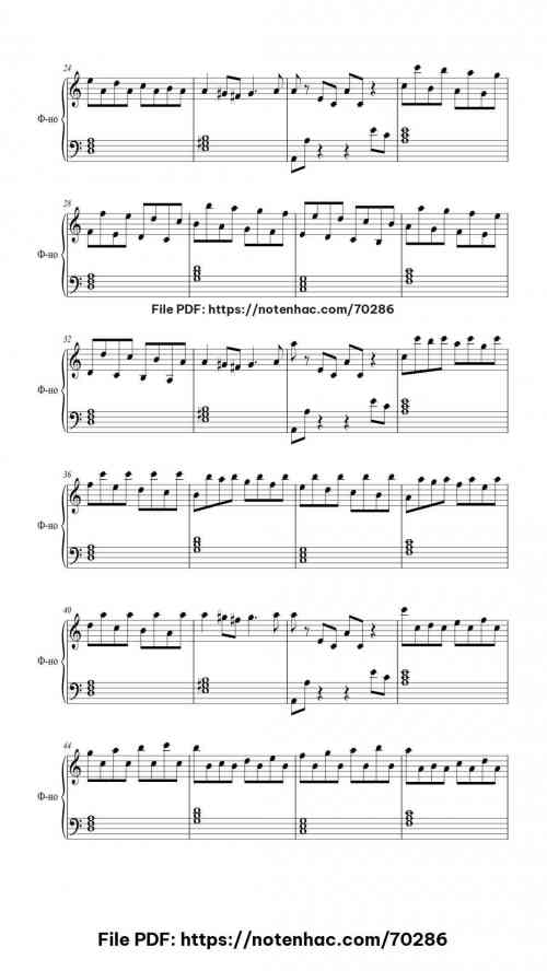 Passacaglia in G Minor, HWV 432 piano sheet music free pdf