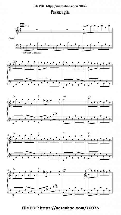 passacaglia in g minor on a theme by george frideric handel