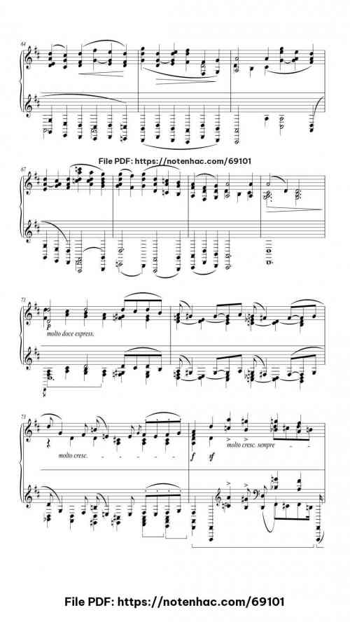 Piano Concerto No. 1 in D Minor, Op. 15: II. Adagio (arr. for piano solo) piano sheet music free pdf