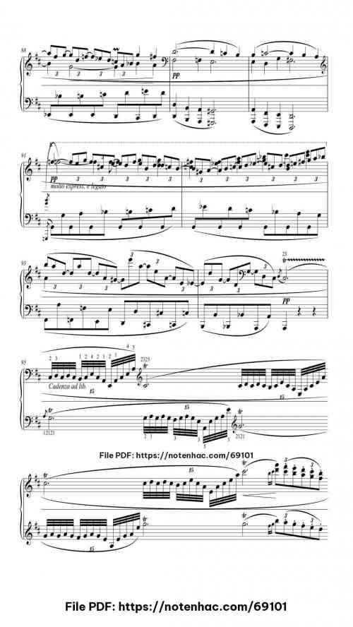 Piano Concerto No. 1 in D Minor, Op. 15: II. Adagio (arr. for piano solo) piano sheet music free pdf