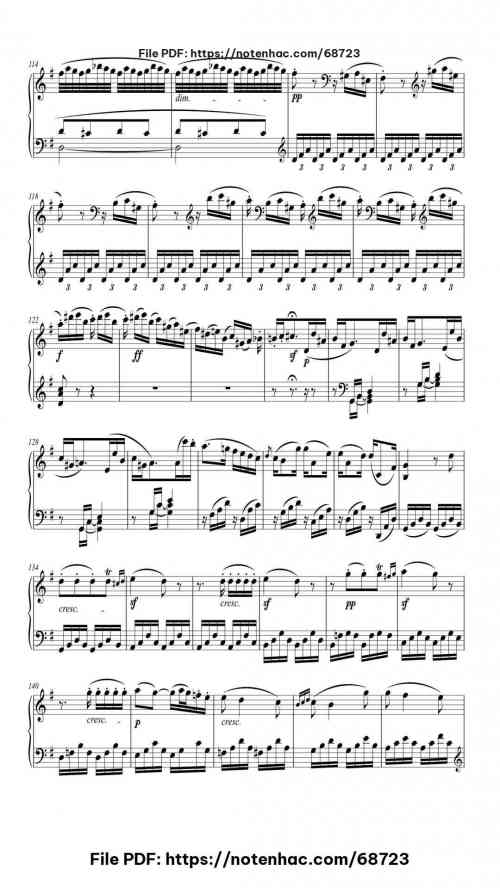 Piano Sonata No. 10 in G Major, Op.14 No.2, 1st Movement piano sheet music free pdf