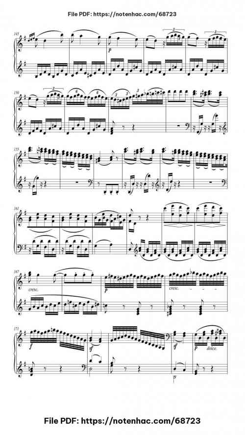 Piano Sonata No. 10 in G Major, Op.14 No.2, 1st Movement piano sheet music free pdf