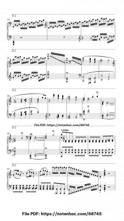 Piano Sonata No. 21 in C Major, Op. 53 "Waldstein": I. Allegro con brio piano sheet music free pdf