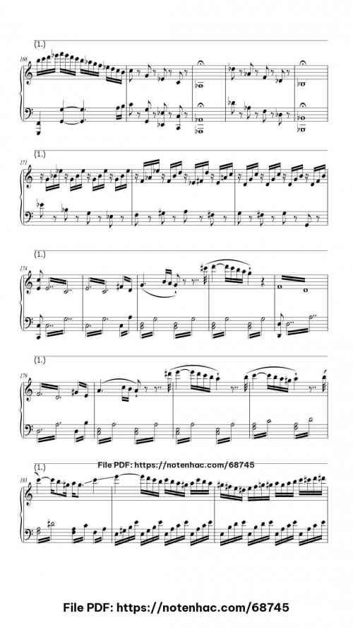 Piano Sonata No. 21 in C Major, Op. 53 "Waldstein": I. Allegro con brio piano sheet music free pdf