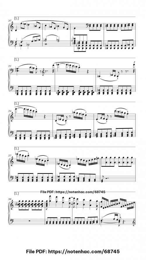 Piano Sonata No. 21 in C Major, Op. 53 "Waldstein": I. Allegro con brio piano sheet music free pdf
