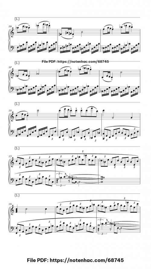 Piano Sonata No. 21 in C Major, Op. 53 "Waldstein": I. Allegro con brio piano sheet music free pdf
