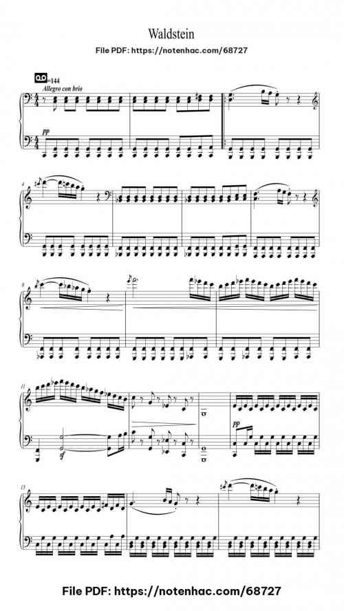 piano sonata no 21 in c major op 53 waldstein