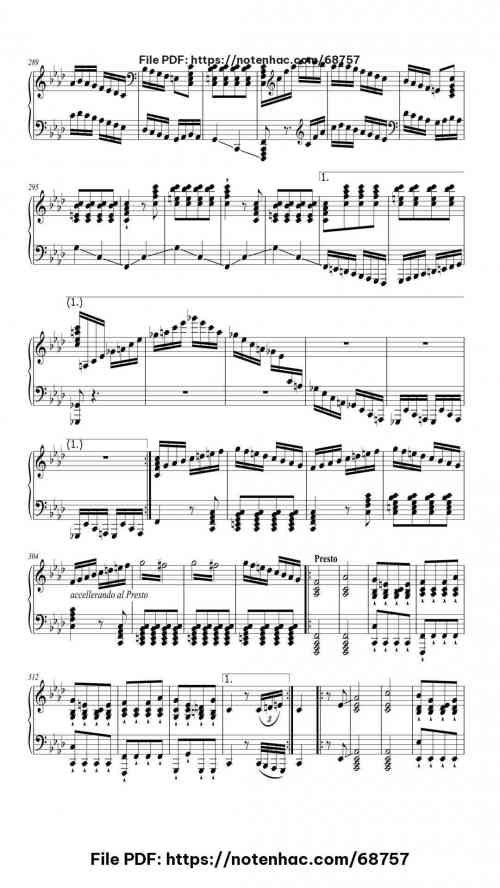 Piano Sonata No. 23 in F Minor, Op. 57 "Appassionata": III. Allegro ma non troppo piano sheet music free pdf