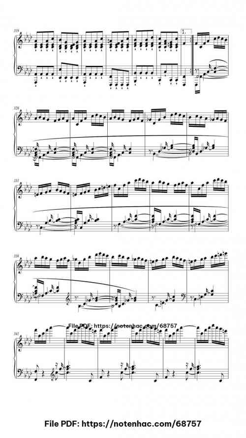Piano Sonata No. 23 in F Minor, Op. 57 "Appassionata": III. Allegro ma non troppo piano sheet music free pdf