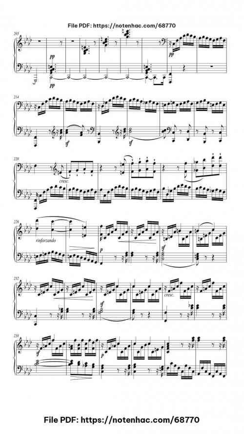 Piano Sonata No. 23 in F Minor, Op. 57 "Appassionata": III. Allegro ma non troppo - Presto by Ludwig van Beethoven Level Mid-Advanced 19 Piano Sonata No. 23 in F Minor, Op. 57 "Appassionata": III. Allegro ma non troppo - Presto piano sheet music free pdf