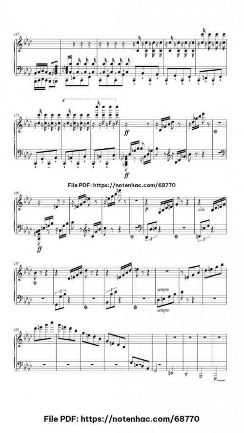 Piano Sonata No. 23 in F Minor, Op. 57 "Appassionata": III. Allegro ma non troppo - Presto by Ludwig van Beethoven Level Mid-Advanced 18 Piano Sonata No. 23 in F Minor, Op. 57 "Appassionata": III. Allegro ma non troppo - Presto piano sheet music free pdf