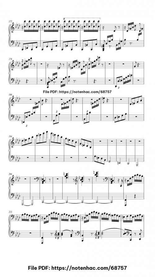Piano Sonata No. 23 in F Minor, Op. 57 "Appassionata": III. Allegro ma non troppo piano sheet music free pdf