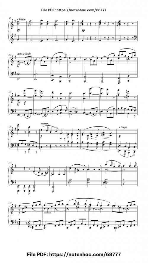 Piano Sonata No. 30 in E Major, Op. 109: II. Prestissimo piano sheet music free pdf