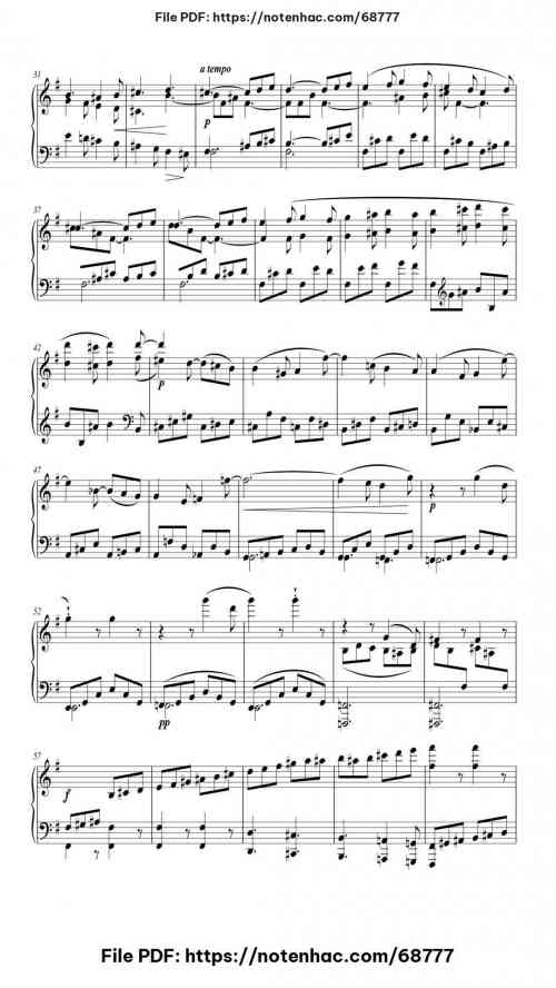 Piano Sonata No. 30 in E Major, Op. 109: II. Prestissimo piano sheet music free pdf