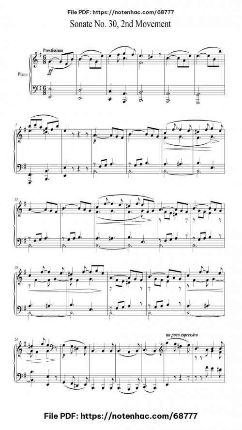 piano sonata no 30 in e major op 109 ii prestissimo
