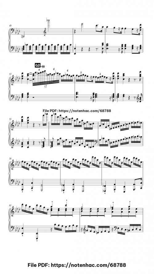Piano Sonata No. 32 in C Minor, Op. 111: I. Maestoso - Allegro con brio ed appassionato piano sheet music free pdf