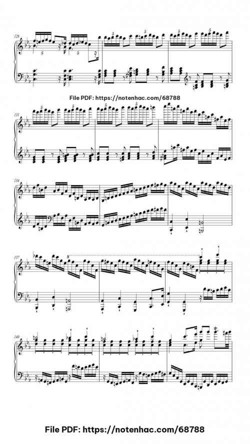Piano Sonata No. 32 in C Minor, Op. 111: I. Maestoso - Allegro con brio ed appassionato piano sheet music free pdf