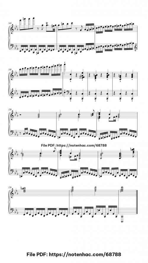 Piano Sonata No. 32 in C Minor, Op. 111: I. Maestoso - Allegro con brio ed appassionato piano sheet music free pdf